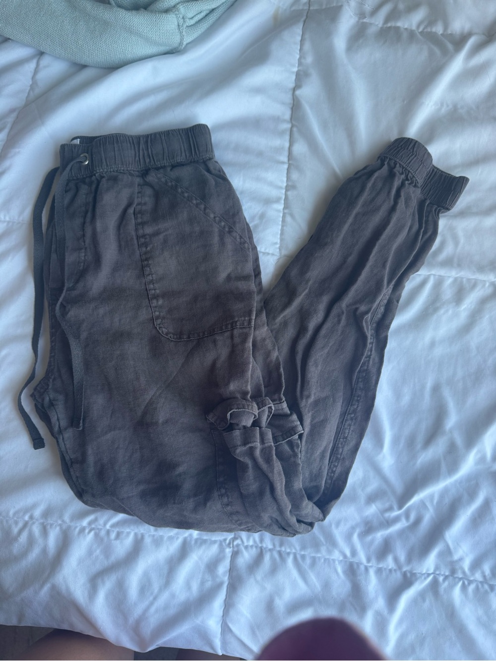 Woman’s Charcoal Jogger Pants - Casual Drawstring Comfort